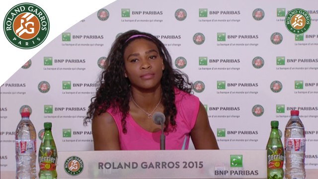 Press conference Serena Williams 2015 French Open / R64
