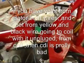 how to fix no spark and wire pit bike