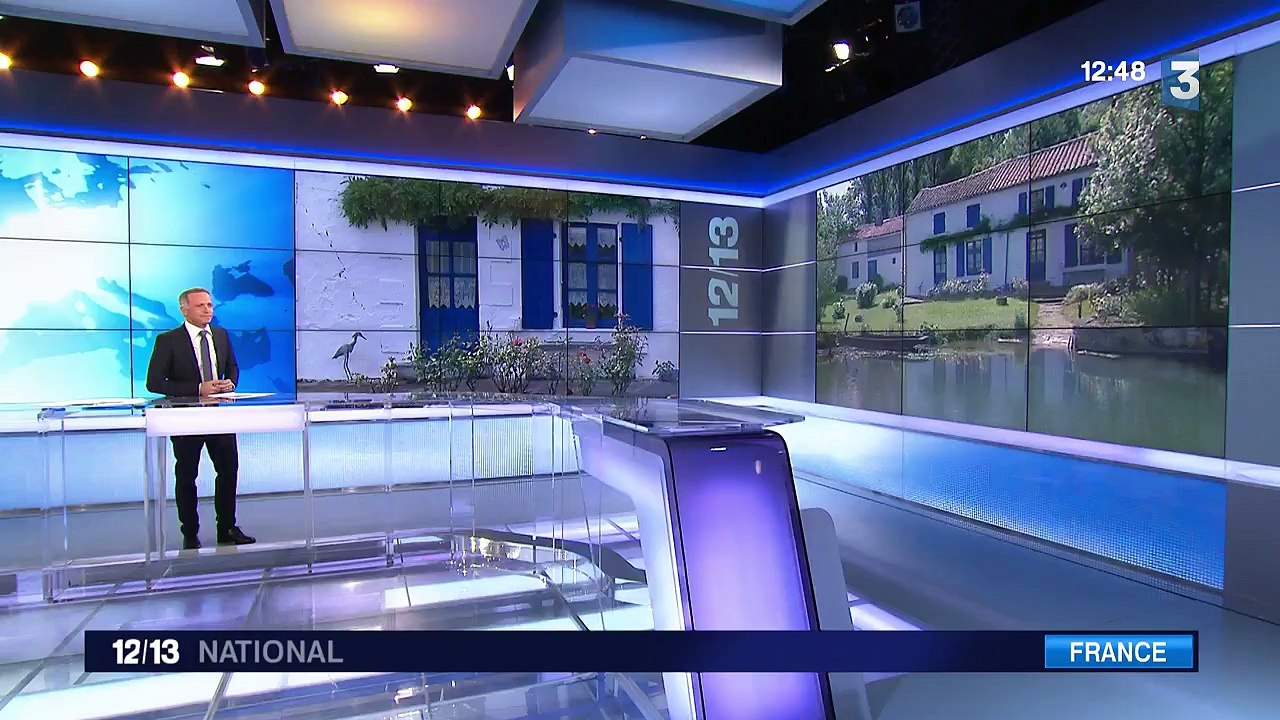 La maison aux volets bleus du marais poitevin à vendre