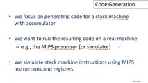 Compilers 12-01: Introduction to Code Generation