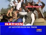 Jat agitators block railway tracks in UP