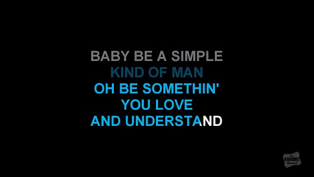 Simple Man in the style of Lynyrd Skynyrd, karaoke video with lyrics, no lead vocal