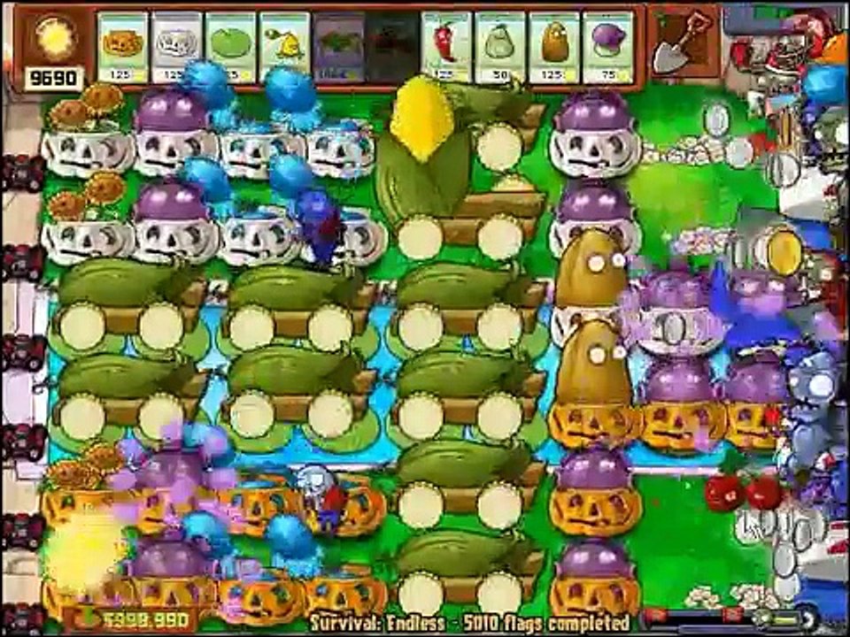 Plants vs Zombies Survival Endless 5000 plus flags - by Hardinero