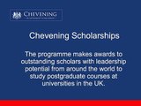 You could be a Chevening scholar in Malaysia