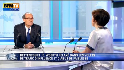 Affaire Bettencourt: "j’ai eu le sentiment d’être presque condamnée", regrette Woerth