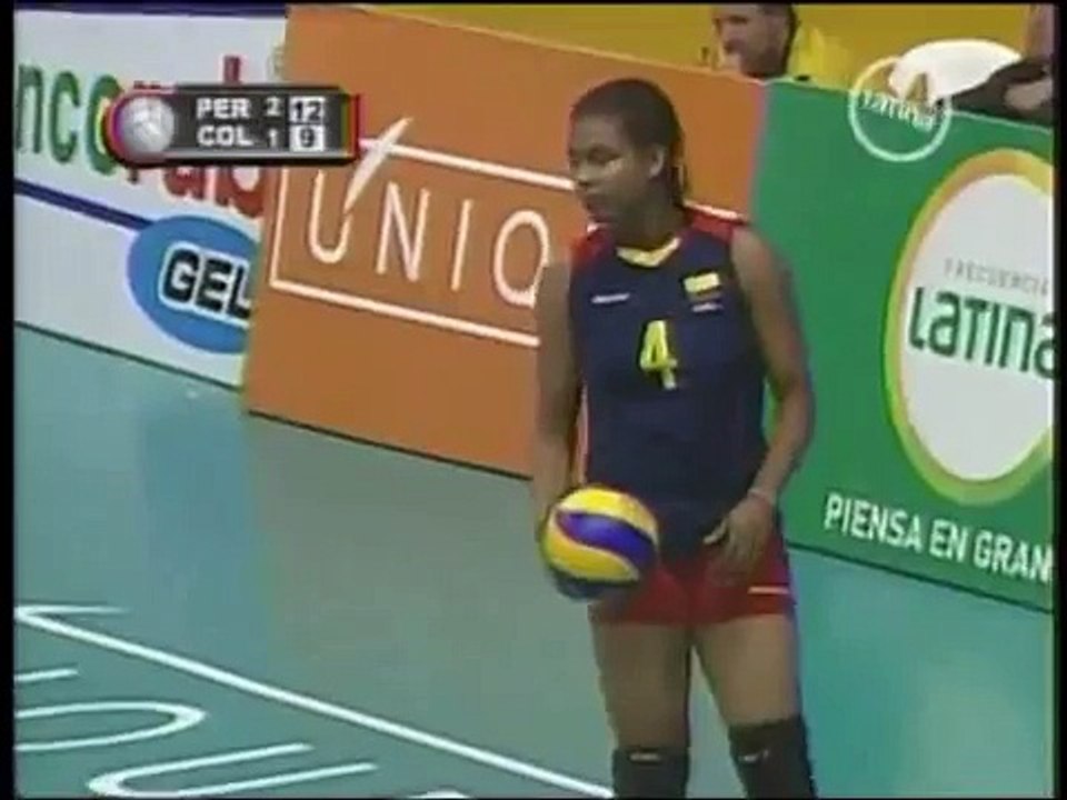 Gran Ataque De Angela Leyva Sudamericano Juvenil De Vóley 2012 Perú vs Colombia