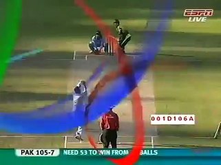 Misbah ul Haq 3 big sixes to Herbhajan Singh in an over