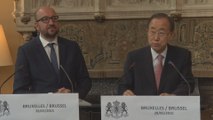 Ban Ki-moon salue le soutien belge à l'ONU et son rôle en Afrique centrale