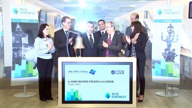 SGBV-Bourse d'Alger et la COSOB ouvrent les marchés européens de NYSE Euronext à Paris