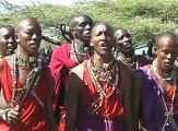 Edgar Baillie in Kenya with Maasai Warriors