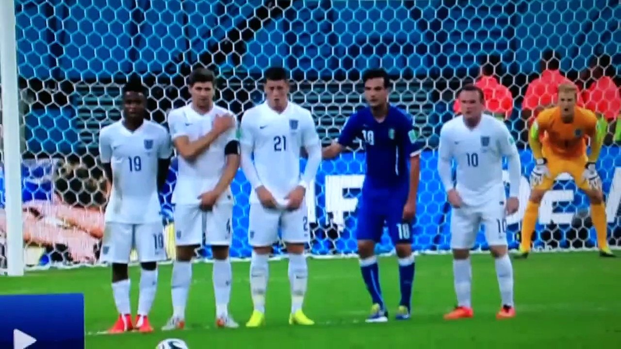 Andrea Pirlo "La Maledetta" calcio di punizione fantastico Inghilterra-Italia (1-2), Word Cup 2014