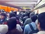 caos en el metro de mexico
