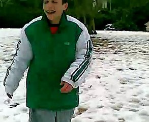 Barefoot in the snow of Jerusalem