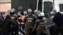 Enfrentamientos entre la Policía y estudiantes en Santiago de Chile