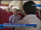 Venezuela, Alvaro Uribe y Hugo Chavez se reunen.