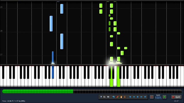He's a Pirate - Easy Piano Tutorial by PlutaX - Synthesia