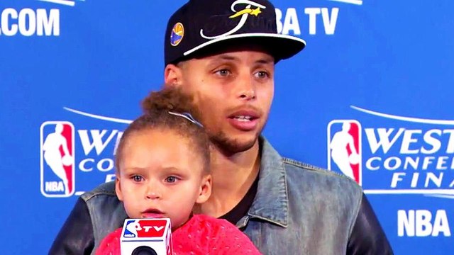Stephen Curry's Daughter Riley Steals the Show Again at Press Conference