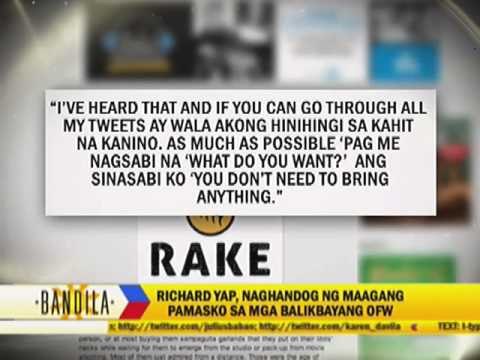 Richard Yap denies asking gifts from fans