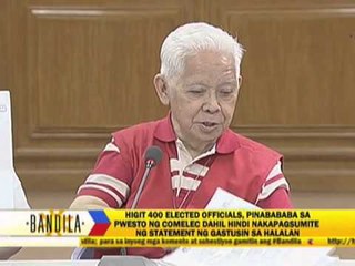 Comelec tells 442 officials to step down