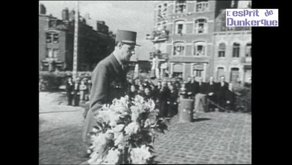 Visite du général  De Gaulle à Dunkerque en août 1945