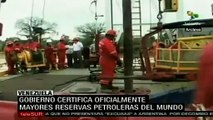 Reservas petroleras de Venezuela superan las de Arabia Saudita