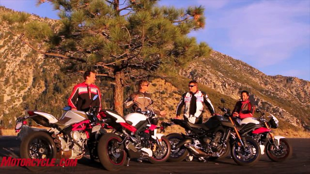 MV Agusta Brutale 800 vs.Triumph Street Triple R & Speed Triple R vs. Yamaha FZ-09