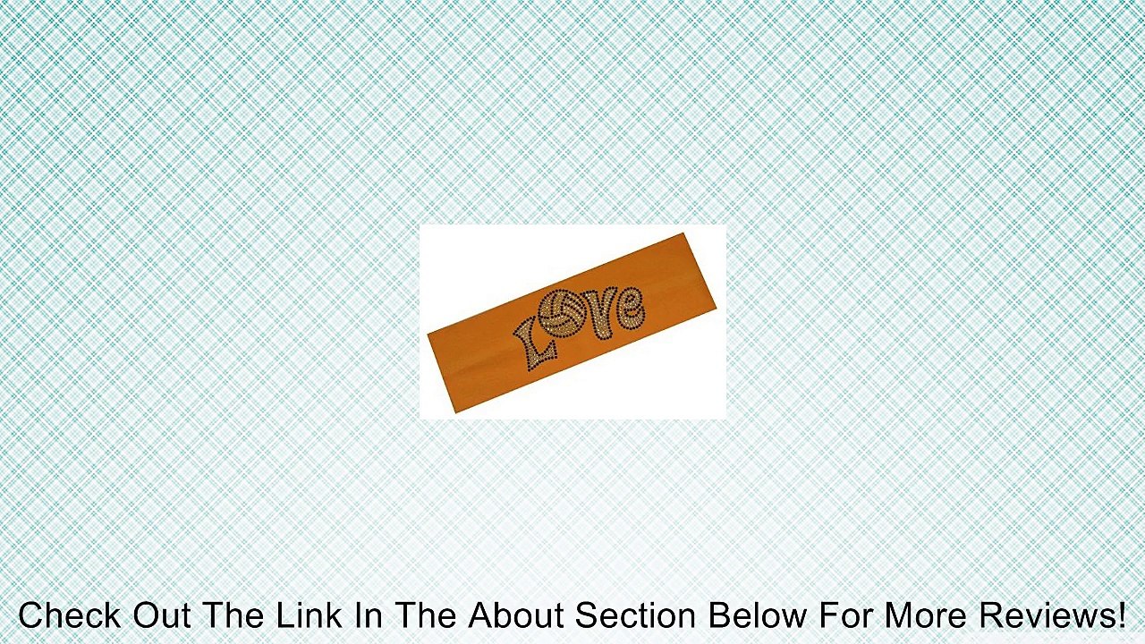 LOVE Volleyball Rhinestone Cotton Stretch Headband for Girls Teens and Adults - Volleyball Team Gifts ~ Funny Girl Designs Review