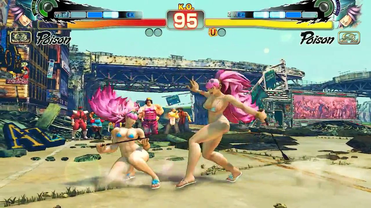 Ultra Street Fighter 4 Omega mode mods sexy new Poison bikini costumes HD 60fps gameplay 1
