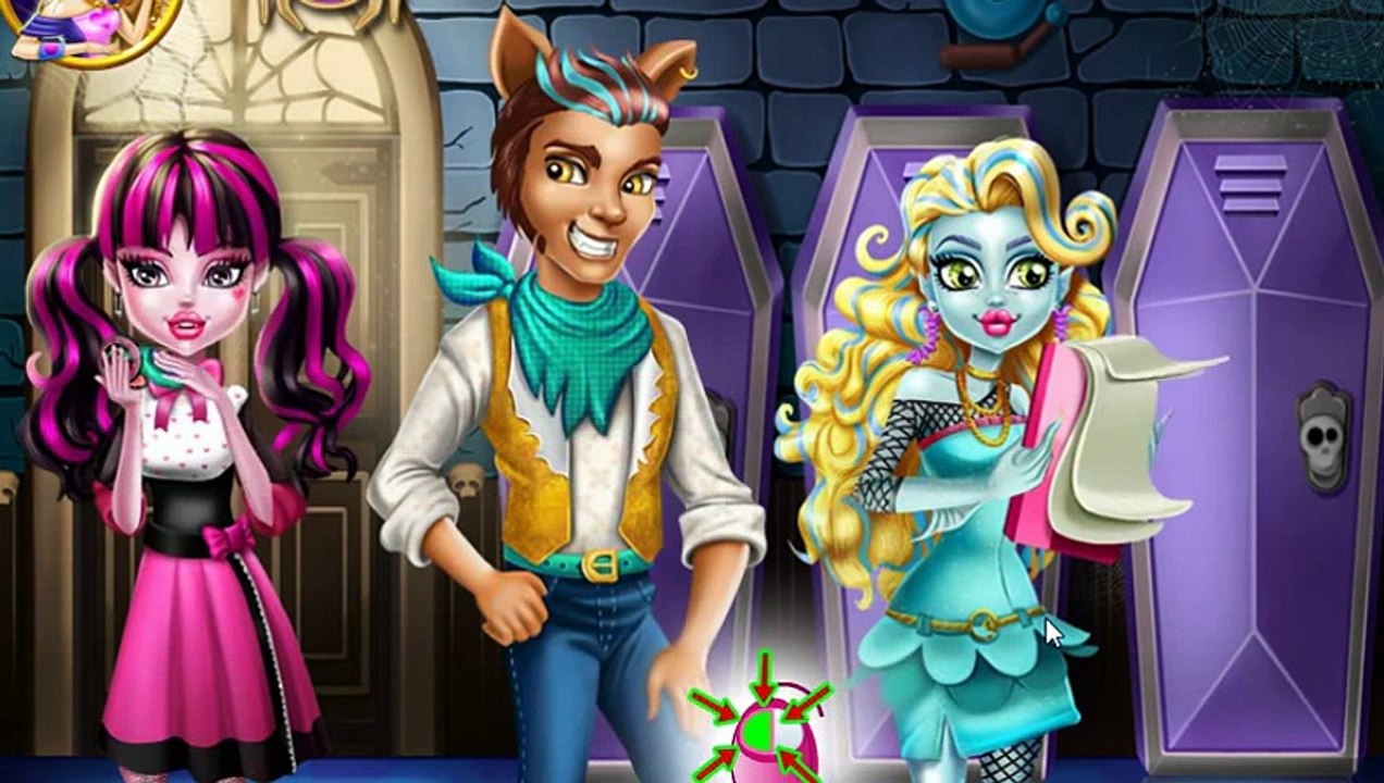 Rakasa tinggi Draculaura pertama mencium permainan - Fun mencium permainan Draculaura dan Clawd