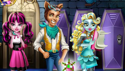 Rakasa tinggi Draculaura pertama mencium permainan - Fun mencium permainan Draculaura dan Clawd