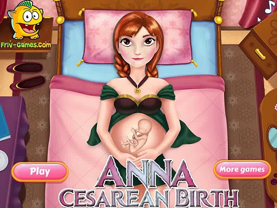 妊娠中の凍結された王女アンナ帝王切開の赤ちゃん誕生ゲーム