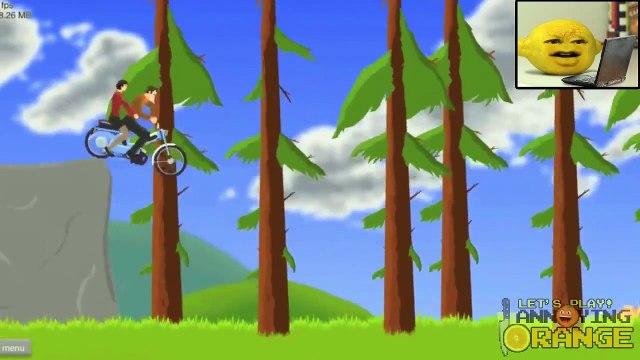 Annoying Orange - Let's Play Happy Wheels with Grandpa Lemon!