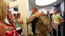 Soldier reunites with pregnant wife