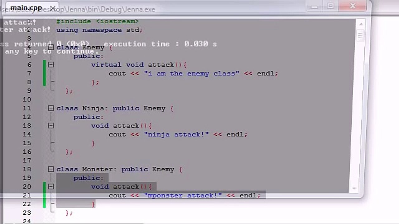 Buckys C++ Programming Tutorials - 57 - Abstract Classes and Pure virtual Functi