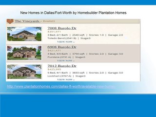 Plantation Homes New home for Sale in TX