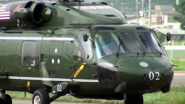 Japan and US Navy - Sikorsky SH-60 Seahawk Helicopter Landing