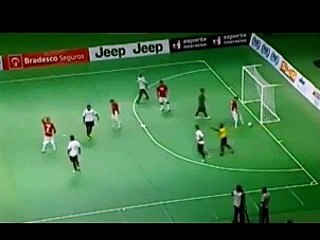 amazing spinning backheel futsal goal