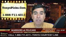NBA Playoff Odds Game 3 New Orleans Pelicans vs. Golden St Warriors Free Pick Prediction Preview 4-23-2015