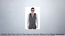 New Men's Slim Fit Dress Suit Vest Charcoal Grey 5 Button Adjustable By Azar Review