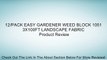 12/PACK EASY GARDENER WEED BLOCK 1051 3X100FT LANDSCAPE FABRIC Review