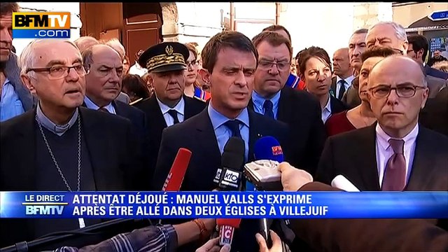 Attentat déjoué: les chrétiens doivent pouvoir aller à la messe en parfaite sérénité , affirme Manuel Valls