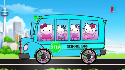 HELLO KITTY Wheels On The Bus Go Round and Round Nursery Rhymes For Children