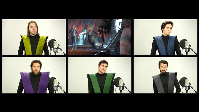 Guys singing Mortal Kombat theme song a capella is Epic!