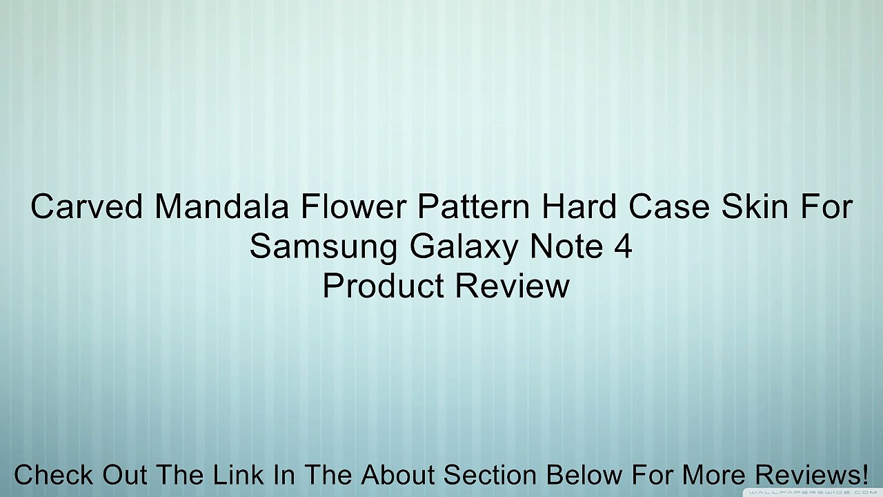 Carved Mandala Flower Pattern Hard Case Skin For Samsung Galaxy Note 4 Review