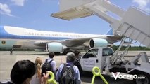 Llegada de Obama a Puerto Rico abordo del Air Force One