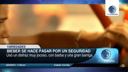 Justin Bieber se hizo pasar por guardia de seguridad para sorprender a sus fans