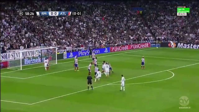 real madrid v. atletico madrid Varane good header after corner kick