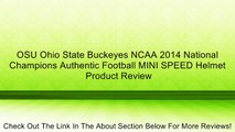 OSU Ohio State Buckeyes NCAA 2014 National Champions Authentic Football MINI SPEED Helmet Review