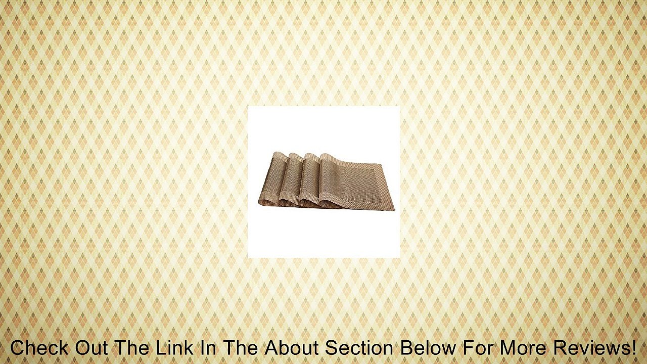 Valdler PVC Placemat for Daily Life Trees Pattern Slip Heat-Resistant Set of 4 Review