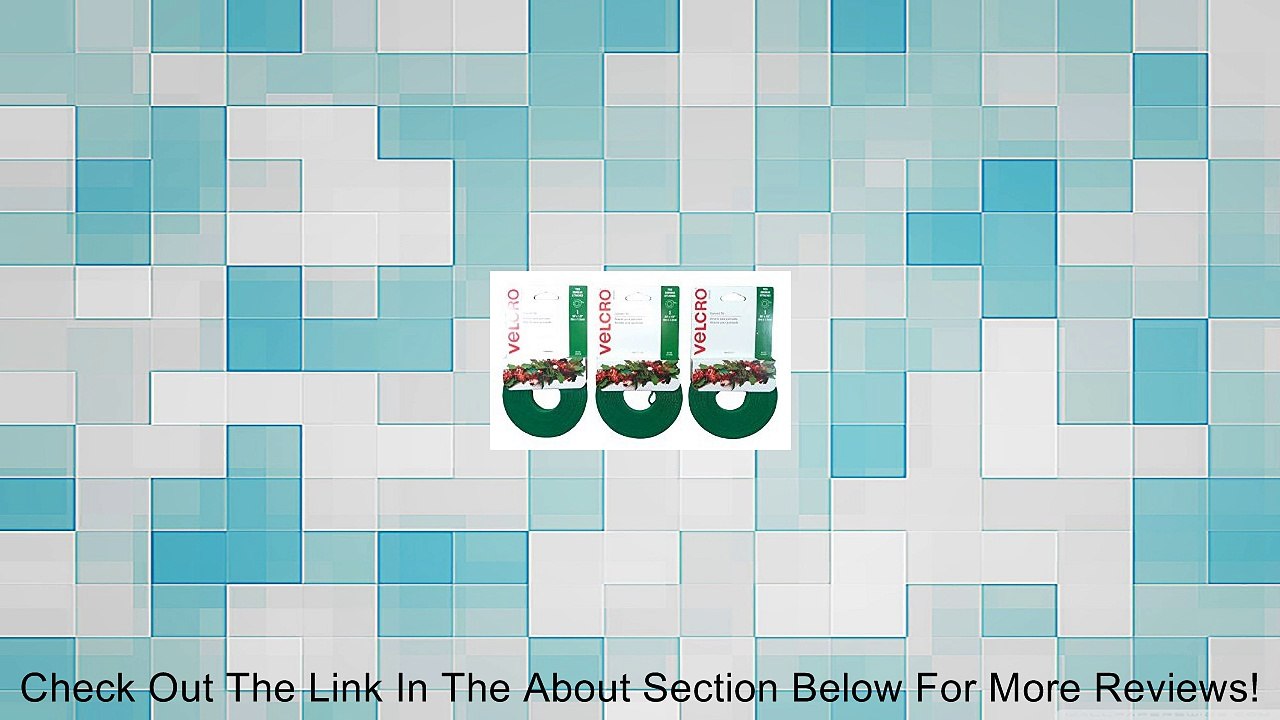 Velcro Holiday Garland Tie, 30' X 1/2" Roll, Pack of (3) Review